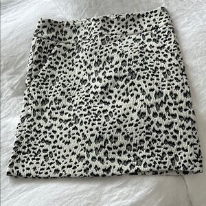 LOFT Black and White Mini Pencil Skirt Night Out